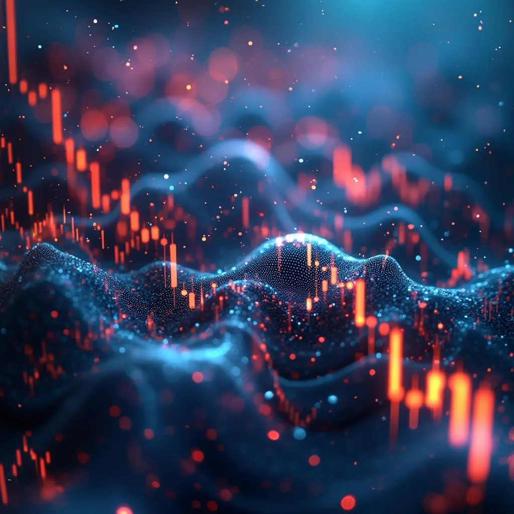 Concept abstrait d'IA et finance